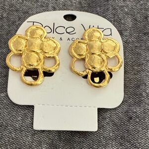 RARE Dolce Vita Gold Flower Earrings vintage